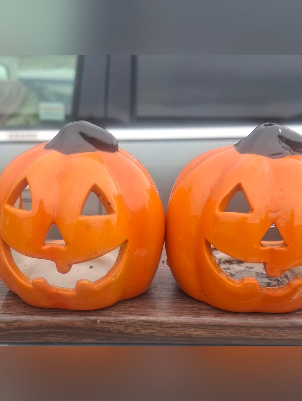 Orange Ceramic Jack-o'-Lantern Set - Home Accents
